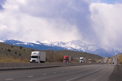 trucks on highway