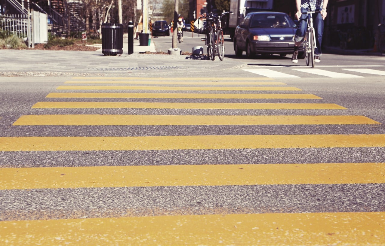 bicycles at crossing