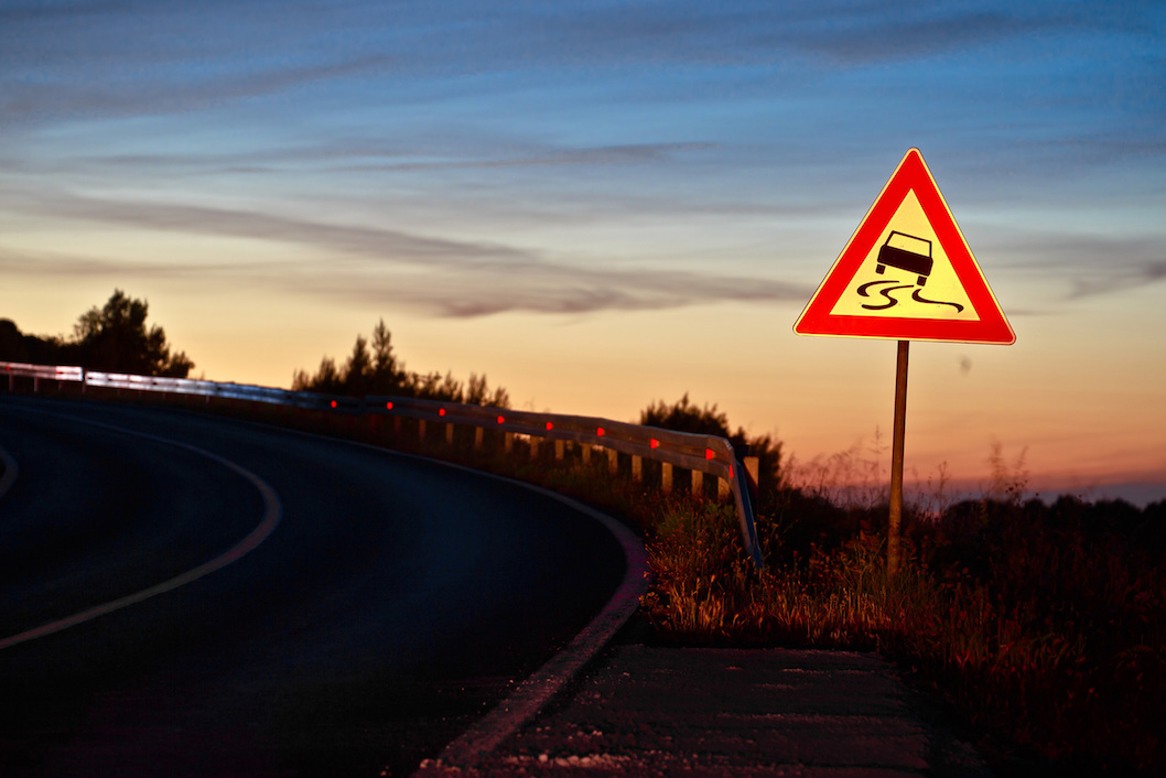 highway accident sign