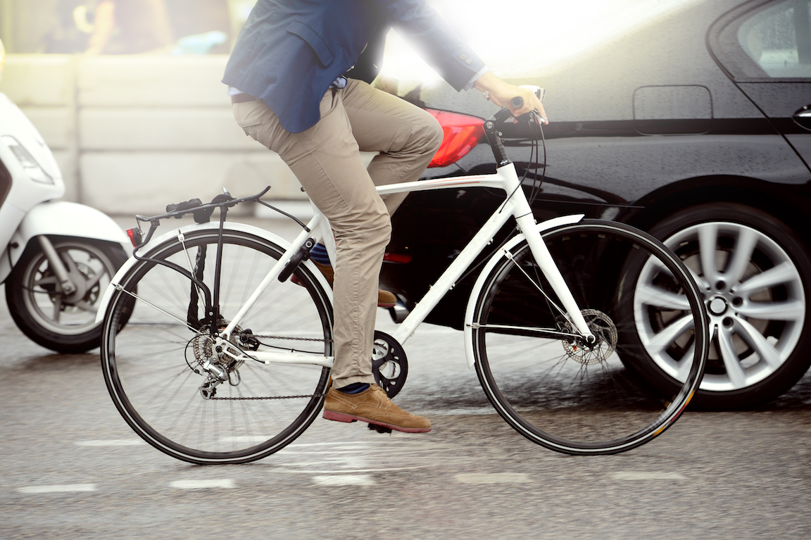 bicycle in traffic