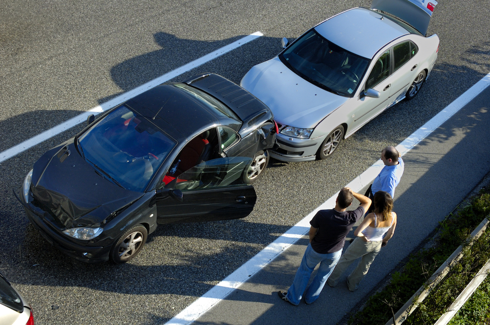 three car pileup