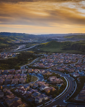An aerial photo of Mission Viejo